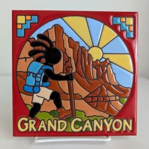 BUNDLE Earthtones Grand Canyon Kokopelli Hiker Tile Trivet Glacier National Park